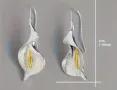 Обеци цвят Кана, снимка 2
