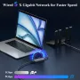 Minthouz USB C към Ethernet адаптер, 5G кабелен мрежов адаптер, алуминиев RJ45, снимка 3
