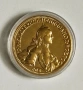 Позлатена руска монета Екатерина втора 10 рубли 1781г, снимка 2