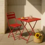 Цветен сгъваем комплект-маса със столове- за тераса син,жълт,червен цвят-маса с 2 стола, снимка 2