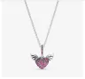 Сребърно колие 925 модел Pandora Pavé Heart Angel Wings Necklace, снимка 2