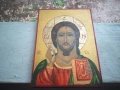 Стара ръчно рисувана икона в отлично състояние Исус Христос, снимка 4