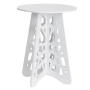 Стилна кръгла холна маса с ажурни крака – Бял елегантен акцент за всяко пространство, снимка 2