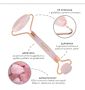 Двоен масажен ролер за лице РОЗОВ КВАРЦ, снимка 5