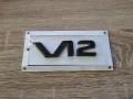 черна емблема Mercedes V12 стар фонт, снимка 1
