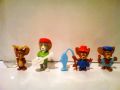 Сет от 4 фигурки играчки от шоколадови яйца Том и Джери 1998 година Kinder Surprise