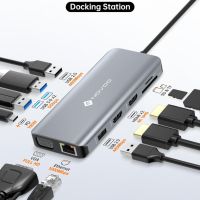 NOVOO USB C хъб 11 в 1 с Ethernet, снимка 1 - Кабели и адаптери - 45155544