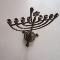 Старинен бронзов еврейски свещник , снимка 5 - Колекции - 45239758