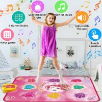 Музикална подложка за танци Еднорог, електронен музикален килим с LED светлини, снимка 4 - Музикални играчки - 45401295