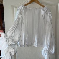 Нова разкошна елегантна бяла блуза топ буфан ръкав барок бароков стил, снимка 1 - Блузи с дълъг ръкав и пуловери - 45299376