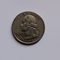 1/4 долар САЩ 1998 ( 2 ) 25 цента Америка 1998 ( 2 ) Американска монета , снимка 1 - Нумизматика и бонистика - 45103381