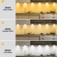 MORIACC Вътрешно LED осветление за кухня, под шкаф, под плот, за гардероб, с таймер, 6 бр., снимка 5 - Лед осветление - 45099716
