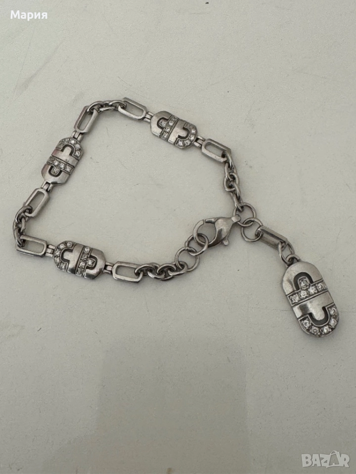 Сребърна масивна( 925) Булгари “Bvlgari“ гривна 19см. , снимка 1