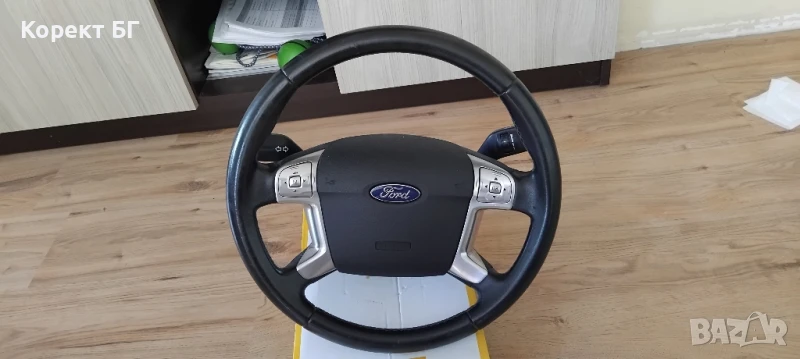 Продавам мултифункционален волан с аербег и лентов кабел + лост за мигачи/чистачки за Ford Mondeo, снимка 1