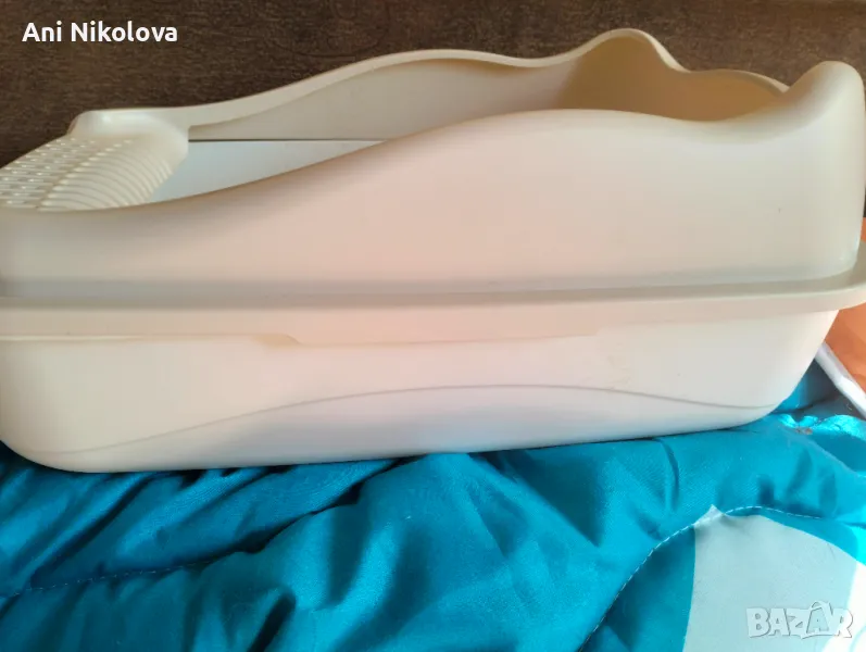 Голяма нова котешка тоалетна с борд, снимка 1