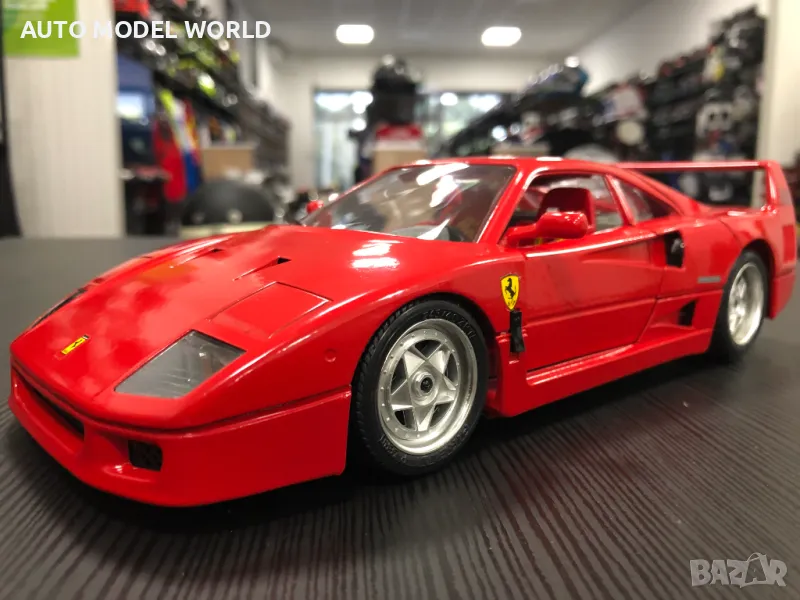 Метална колекционерска количка BURAGO FERRARI F40 мащаб 1:18 NEW, снимка 1