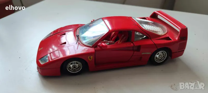 Метална количка Ferrari F40 (1987) Burago 1/24, снимка 1