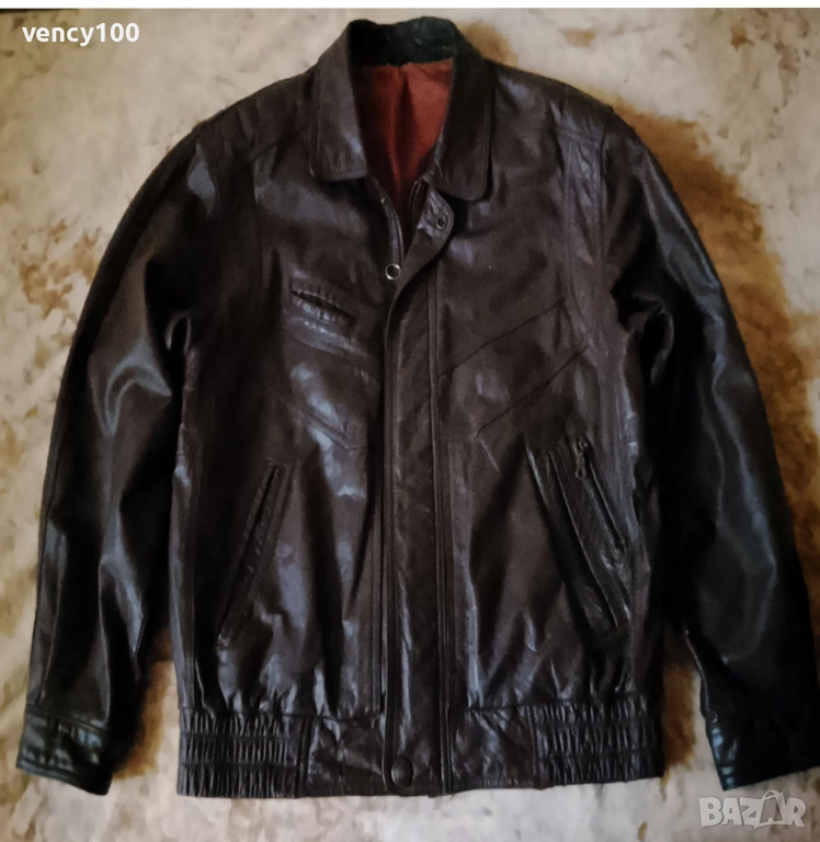 Мъжко яке от естествена кожа - размер XL, снимка 1