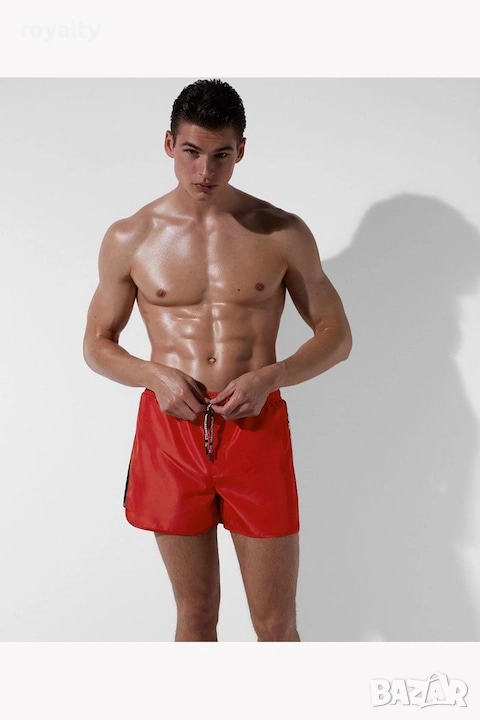 Karl Lagerfeld Оригинален Мъжки Бански, 100% Полиестер, L, Червен, снимка 1