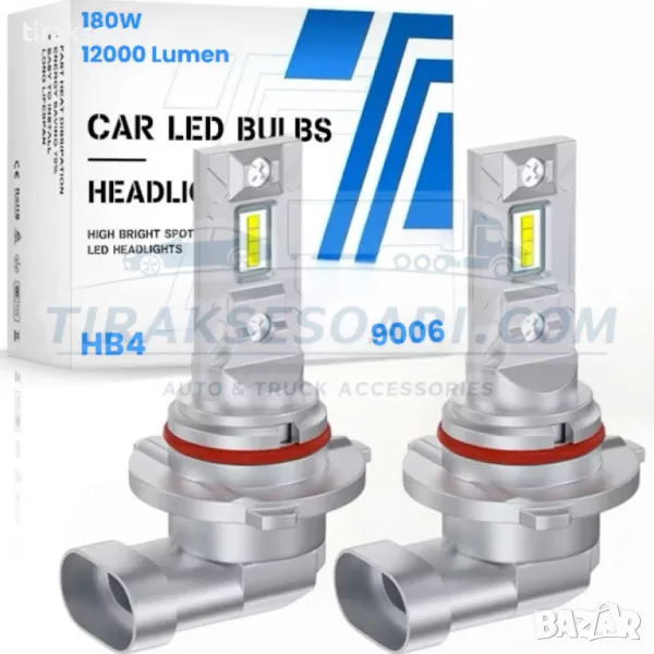 CARLUX LED Диодни Крушки HB4 9006 180W 12V 300% светлина без вентилатор, снимка 1