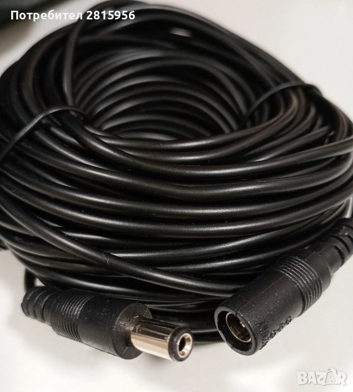 Продавам кабел 20м за захранване на видео камера с букси , снимка 1