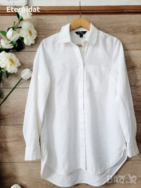 Бяла риза LIPSY LONDON лен , снимка 1