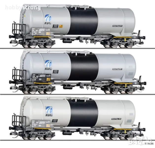 Комплект три цистерни Zas DR TT 1:120 Tillig 01089, снимка 1