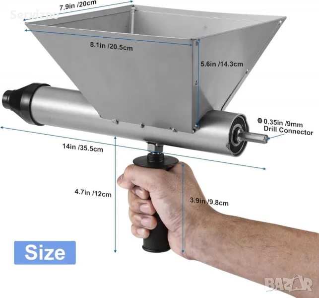 Универсална метална пълначка за винтоверт, снимка 1