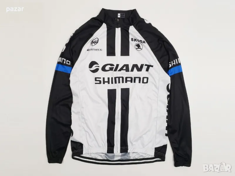 Shimano Giant Jersey Вело Горнище Блуза с Цип S-M, снимка 1