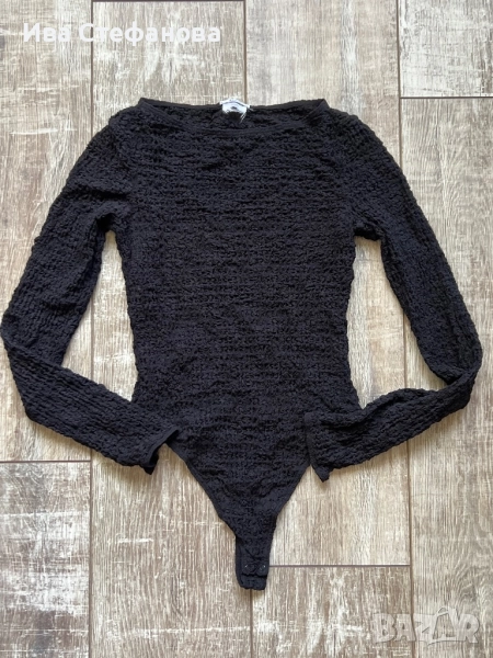 Ново елегантно класическо черно еластично структурна боди , снимка 1