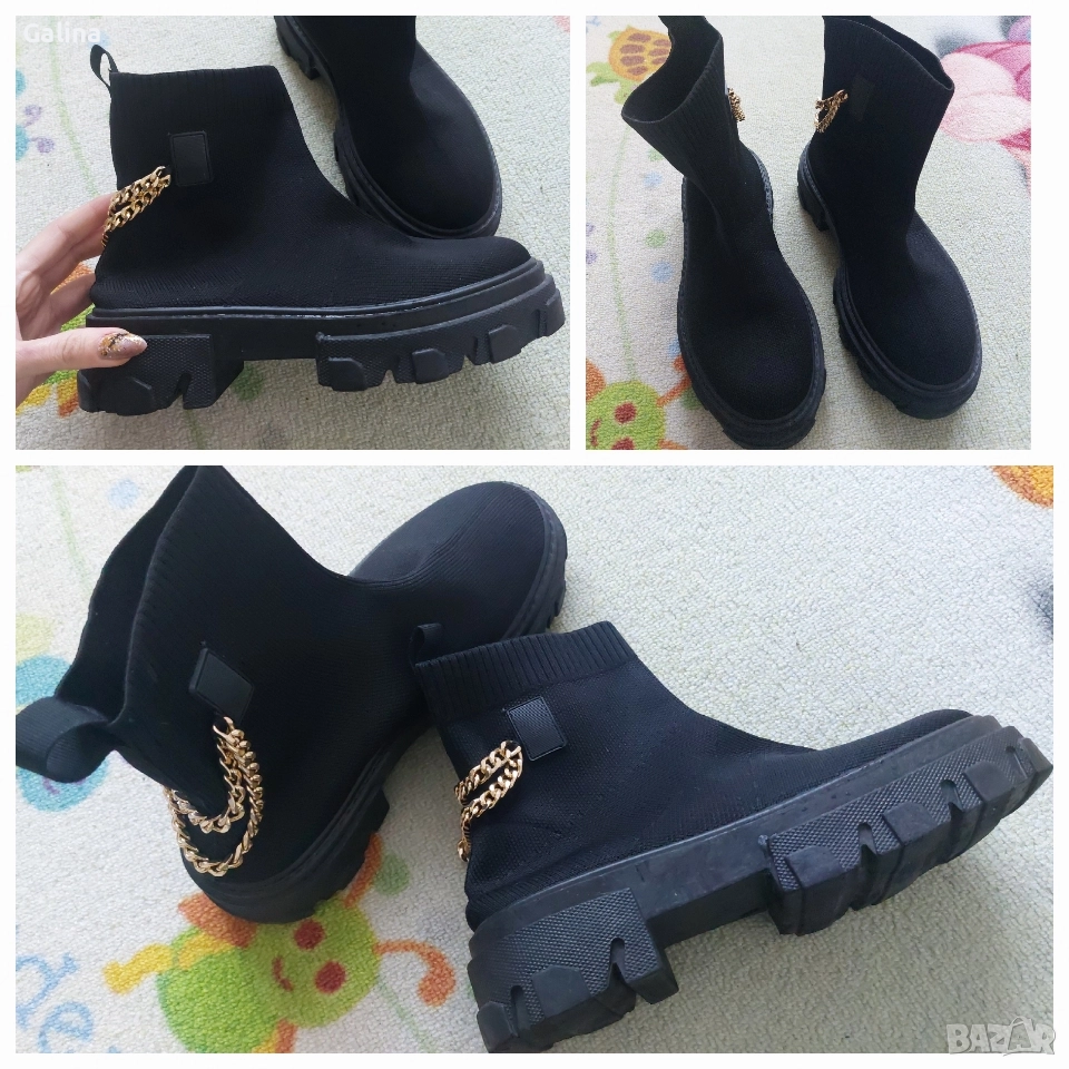 дамски боти тип чорап 2 чифта 38номер , снимка 1