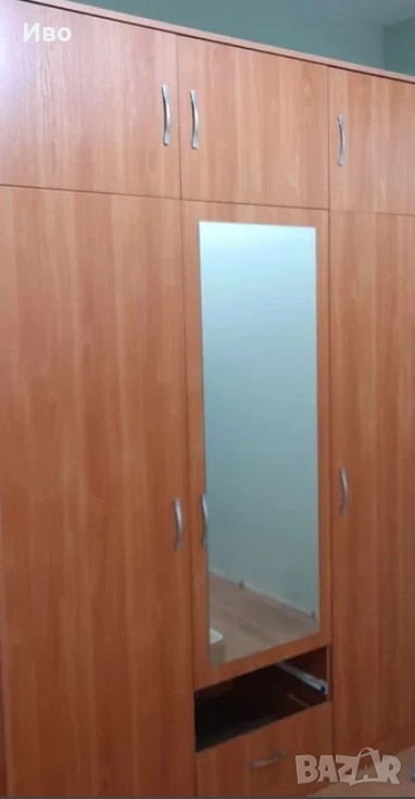 Голям трикрилен гардероб с надстройка и чекмеджета 299лв!!!, снимка 1