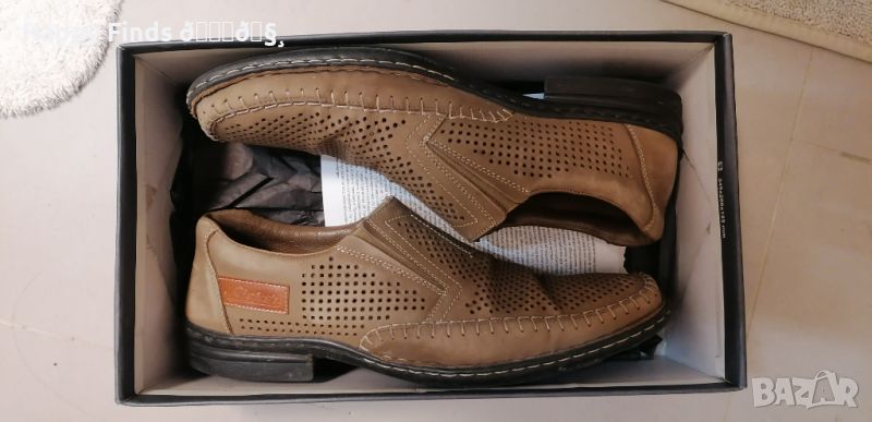 💕🧸Висококачествени антистрес бежови мъжки обувки Rieker №45, снимка 1