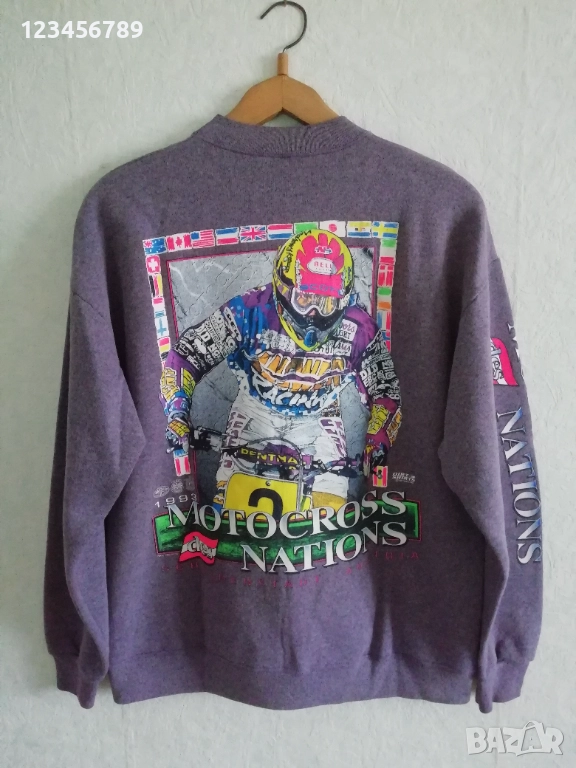 1993 Motocross des Nations Vintage CAL CRU Schwanenstadt Austria Vintage size L Shirt , снимка 1
