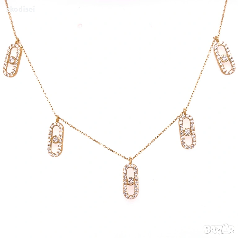 Златно колие MESSIKA 3,47гр. 43,0см. 14кр. проба:585 модел:36294-6, снимка 1