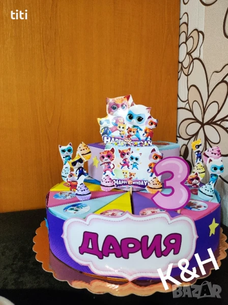 Картонена торта супер Котета, снимка 1