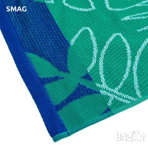 Плажна кърпа Green Blue Tropical Leaves Sandfree Бързосъхнеща 75x150см, снимка 2 - Други - 46373160