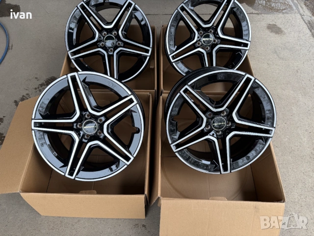 4 бр. чисто нови алуминиеви джанти Mercedes 20'' 5x112 , централен отвор 66.5, 8.5J ET36