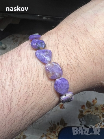 Гривни от Малахит, Чароит, Пренит, Магнитит, Слънчев камък, Турмалинов кварц, хаулит, хематит, снимка 11 - Гривни - 27744990