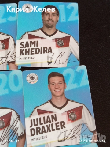 Колекционерски картички на футболисти ЮЛИАН ДРАХСЛЕР,АНДРЕ ШУРЛЕ,МЕСУТ ЙОЗИЛ 51047, снимка 4 - Колекции - 51701991