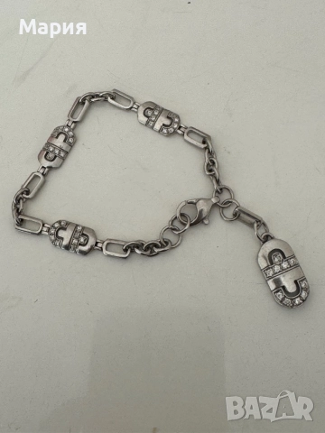 Сребърна масивна( 925) Булгари “Bvlgari“ гривна 19см. 