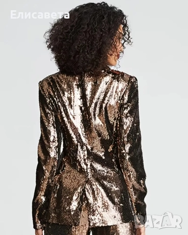 Дамско модерно сако с паети , снимка 2 - Якета - 52958171