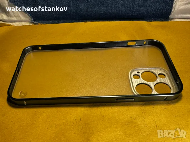  Bumper Hard Frame / Метална рамка + гръб за iPhone 13 Pro Max Green, снимка 8 - Калъфи, кейсове - 47235745