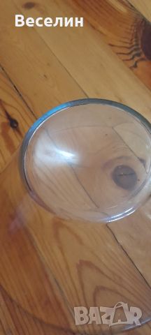 Голяма стъклена купа Евтино , снимка 3 - Чинии - 45732790