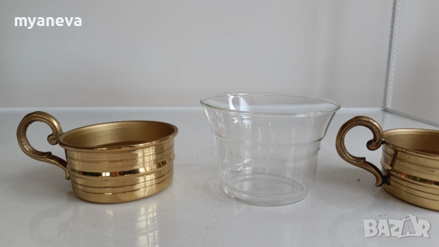 Комплект от две чаши с подстакани на немската марка Kassack.  , снимка 7 - Чаши - 53558417