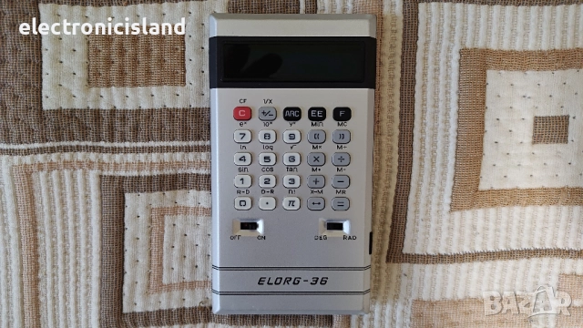 Като нов ретро Калкулатор Електроника ELORG 36 1982г. + зарядно, калъф + паспорт и инструкция