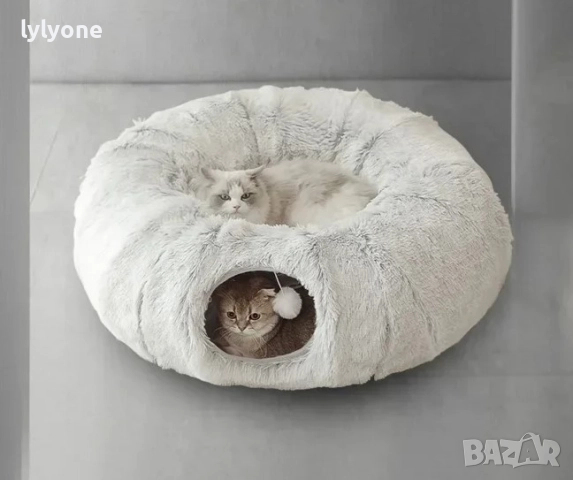 Топло легло и Тунел за котки 2 в 1 * Игра и уют * Къща Хралупа, снимка 4 - За котки - 52065775