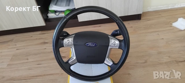 Продавам мултифункционален волан с аербег и лентов кабел + лост за мигачи/чистачки за Ford Mondeo