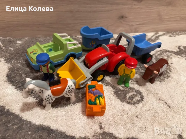 Playmobil играчки фермерски коли и животни, снимка 4 - Коли, камиони, мотори, писти - 50181313