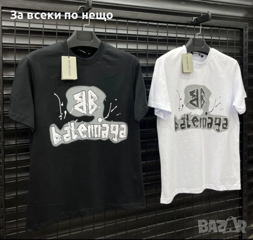 Balenciaga Мъжка Тениска👕Мъжка Блуза С Къс Ръкав - Различни Цветове Код Bal Style16, снимка 4 - Тениски - 53642202